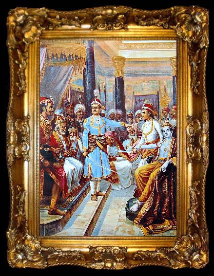 framed  Raja Ravi Varma Sri Krishna as Envoy, ta009-2